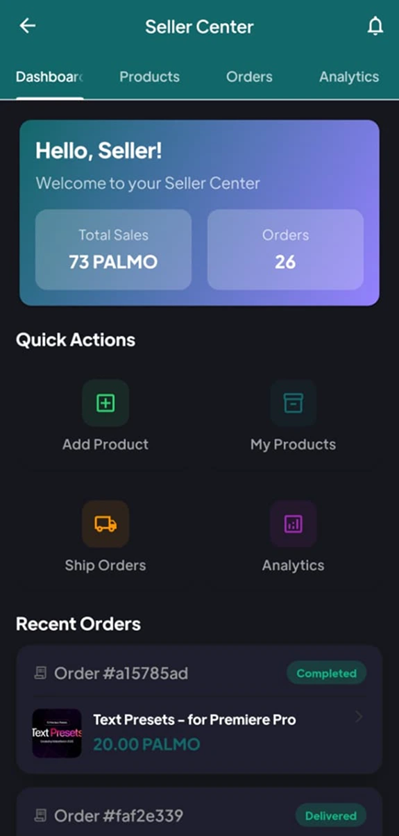 Seller Screen